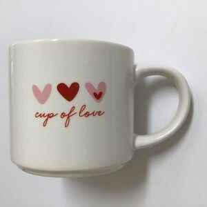 Cup Of Love Coffee Mug 3 Pink Red Hearts Valentine 16 oz Ceramic Cup Elum Home